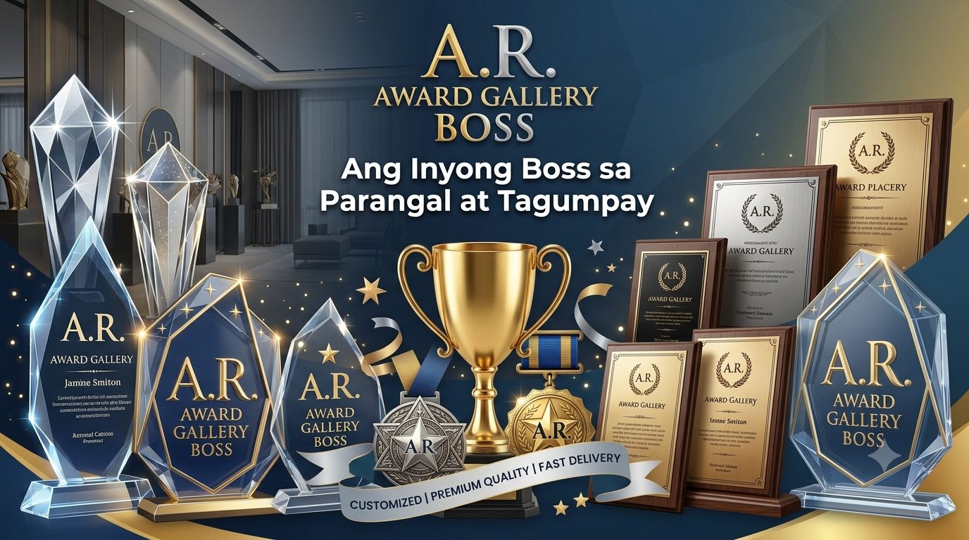 A.R. Award Gallery Boss showcase of trophies and awards