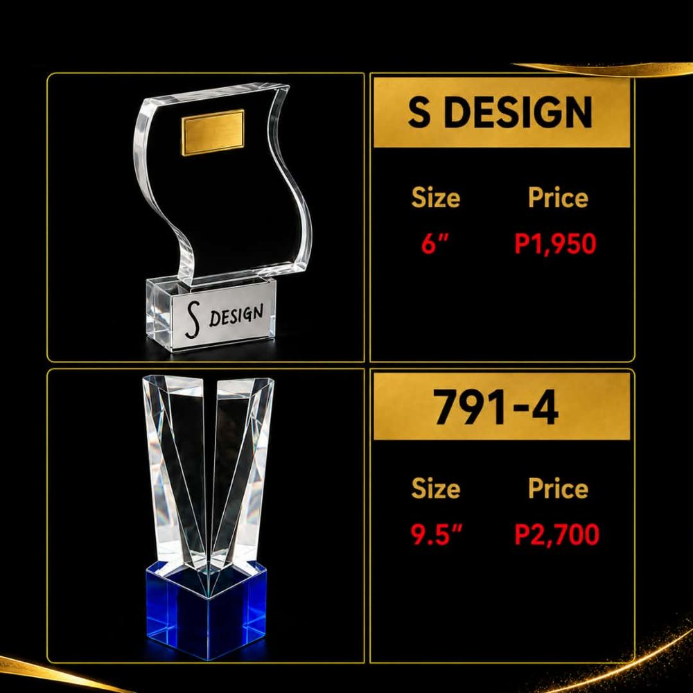 Crystal award S design catalog