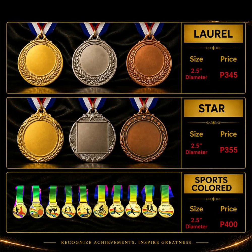 Medal pricing catalog laurel star sports