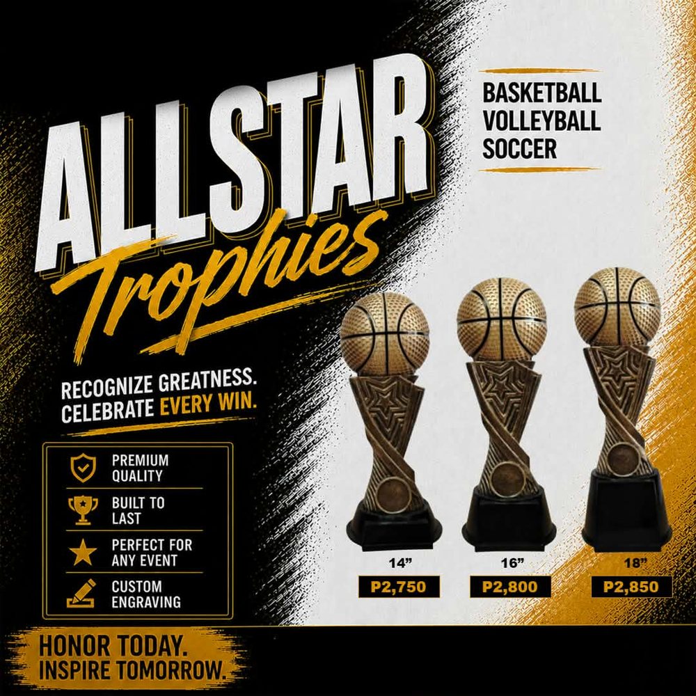 Basketball trophy catalog Allstar series