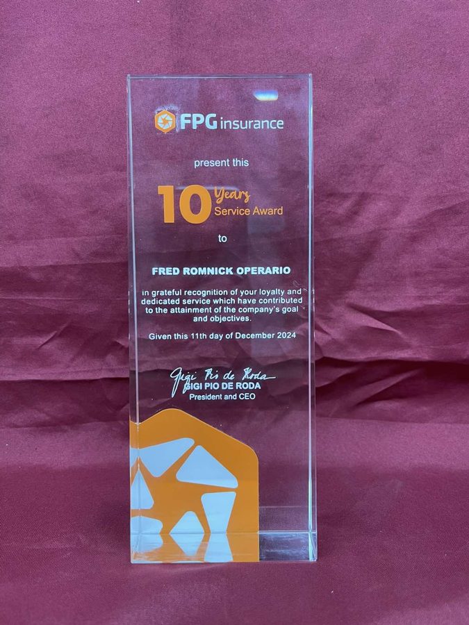 Acrylic award sample