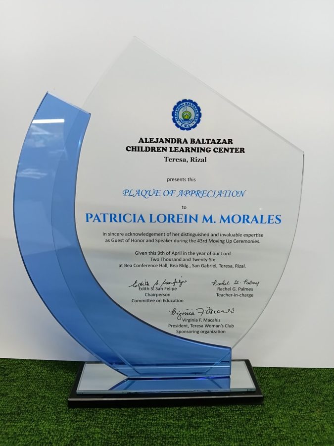 Glass award sample